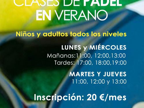 Clases de pádel en verano